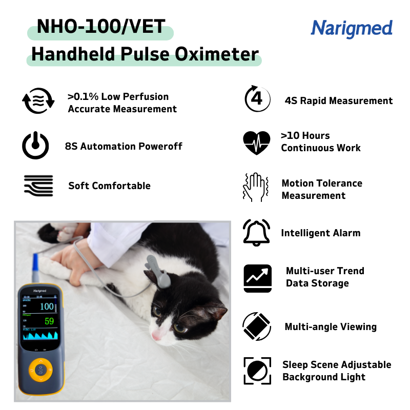 5 NHO-100VET Handle Pulse Oximeter