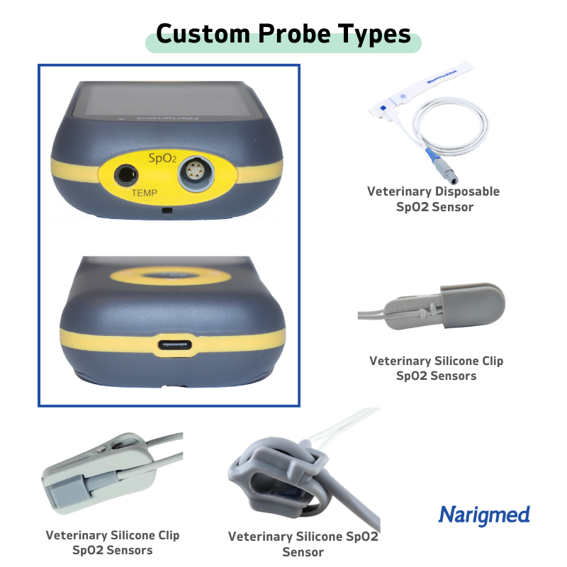 9 NHO-100VET Handle Pulse Oximeter